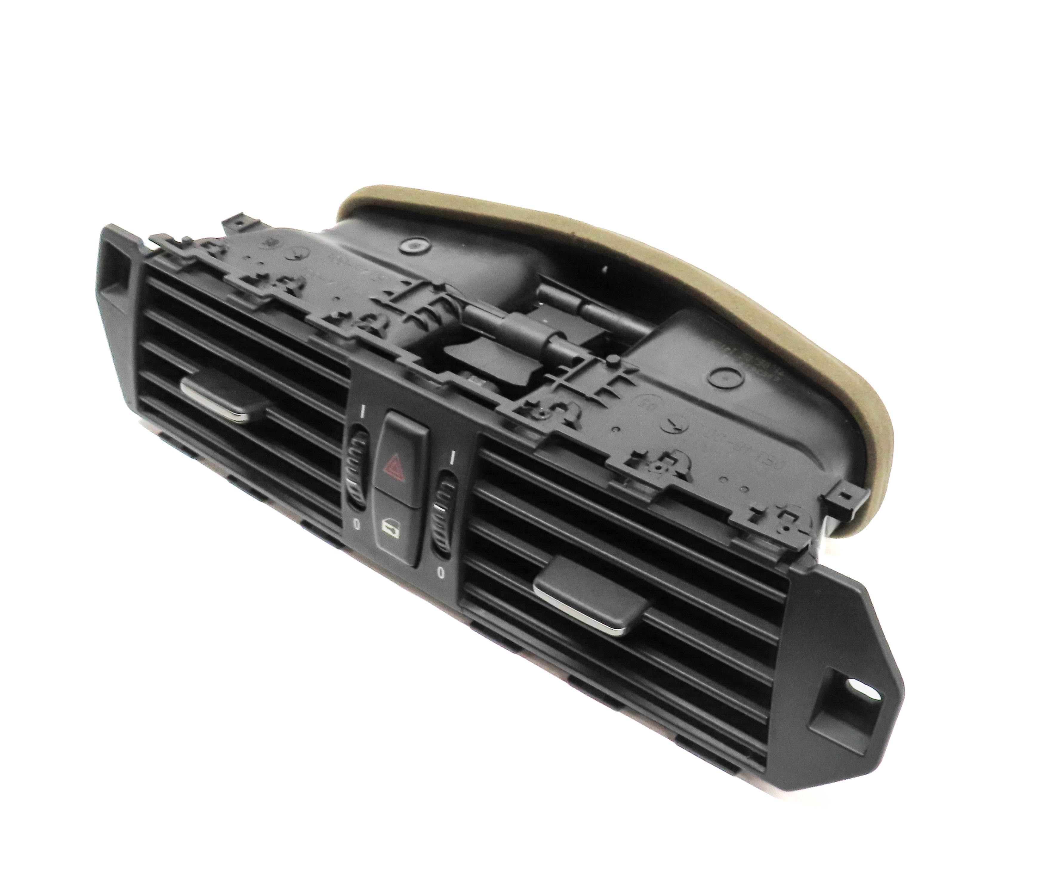 07 BMW 550I E60 CENTER DASH HEAT AIR AC DUAL VENT HAZARD CENTRAL LOCK (Black) — exact item pictured